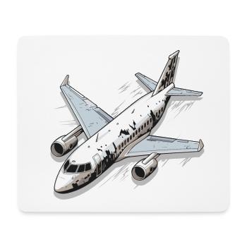 Avion - illustration - Tapis de souris (format paysage) - blanc - Devant