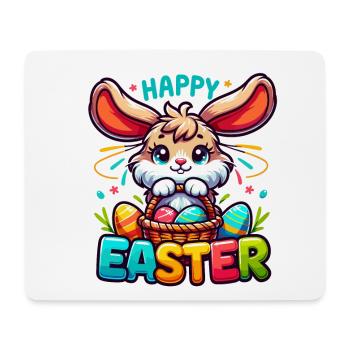 Happy Easter - Easter Bunny Illustration - Mouse Pad (horizontal) - white - Front