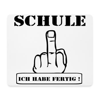 Abschluß Shirt Schule fertig (25) - Mousepad (Querformat) - Weiß - Vorne