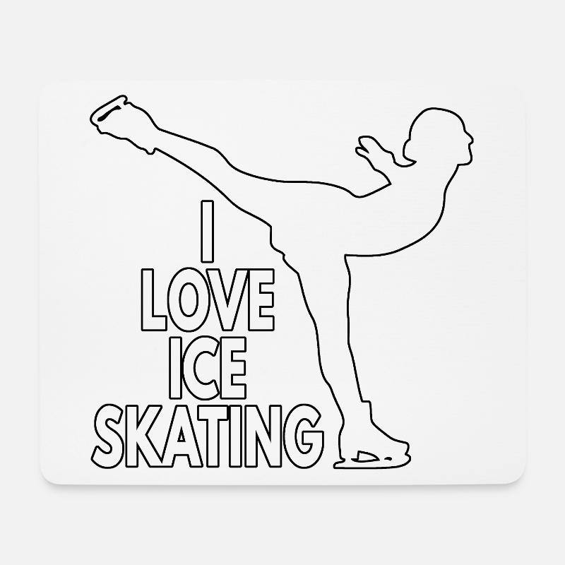LIEBE EISLAUFEN - Mousepad (Querformat) - Weiß