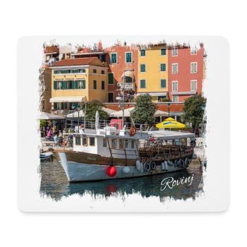 Im Hafen von Rovinj, ein schönes Urlaubsandenken - Mousepad (Querformat) - Weiß - Vorne