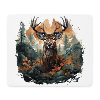 Deer design - for hunting, traditional costumes & folk festivals - Mouse Pad (horizontal) - white - Front