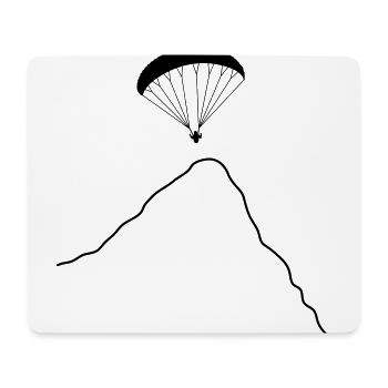 Paraglider über Berggipfel - Mousepad (Querformat) - Weiß - Vorne