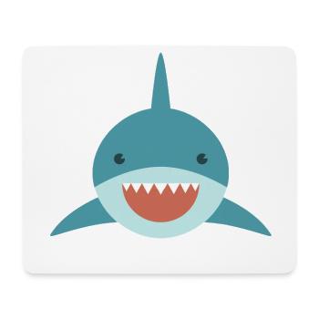 Mignon requin - Tapis de souris (format paysage) - blanc - Devant