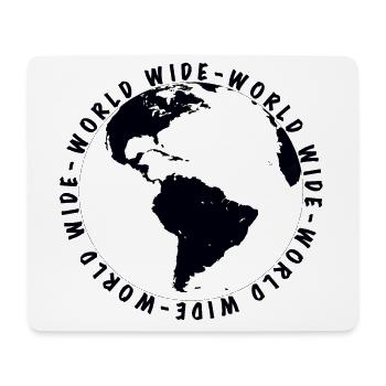 WORLD WIDE - Mousepad (Querformat) - Weiß - Vorne