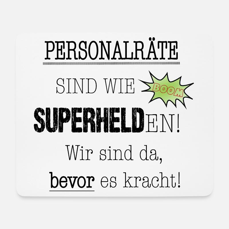 Personalrat Personalräte Betriebsrat Superhelden - Mousepad (Querformat) - Weiß