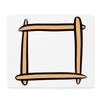 Decorative wooden frame / picture frame. Template. - Mouse Pad (horizontal) - white - Front