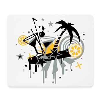cocktail_bar - Tapis de souris (format paysage) - blanc - Devant
