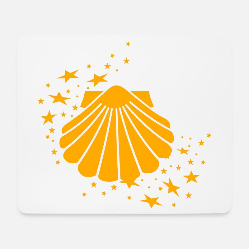 Jakobsweg -Jakobsmuschel - Mousepad (Querformat) - Weiß