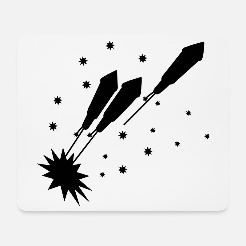 rockets rockets new year - Mouse Pad (horizontal) - white