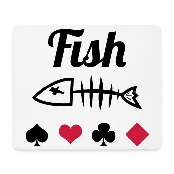 Poker : Fish - Tapis de souris (format paysage) - blanc - Devant