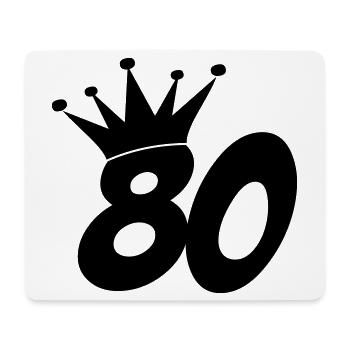 80 / geburtstag / Sport / birthday / achtzig - Mousepad (Querformat) - Weiß - Vorne