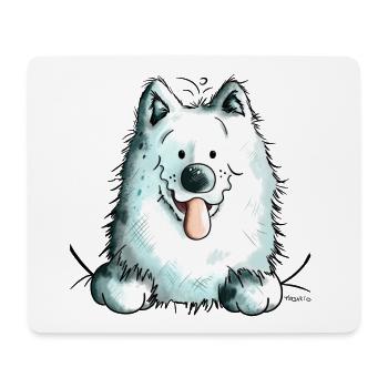 Neugieriger Samojede - Mousepad (Querformat) - Weiß - Vorne