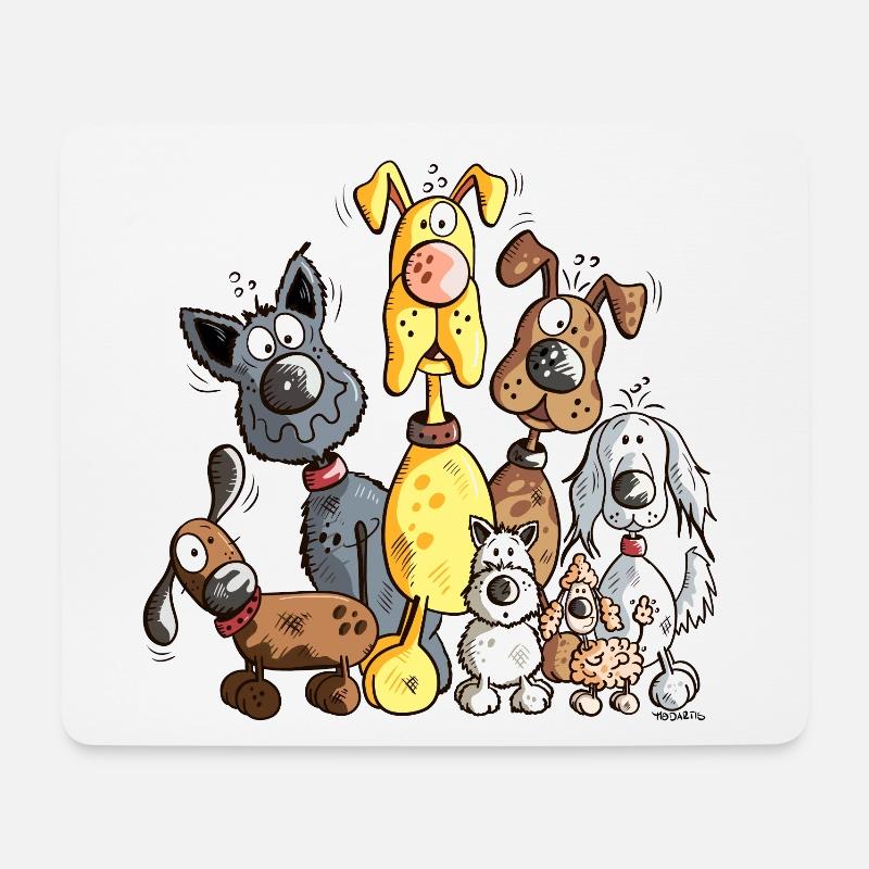 Hundehaufen - Mousepad (Querformat) - Weiß