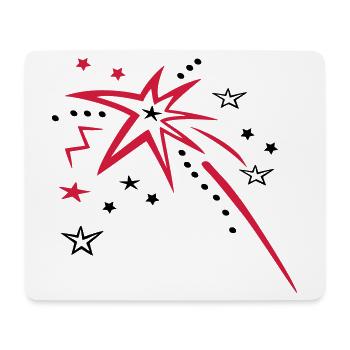 Feuerwerk mit vielen Sternen - Mousepad (Querformat) - Weiß - Vorne