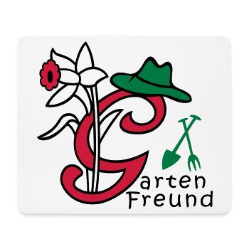Garten, Buchstabe G, Natur - Mousepad (Querformat) - Weiß - Vorne