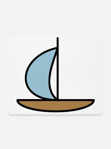 Segelboot - Mousepad (Querformat) - Weiß