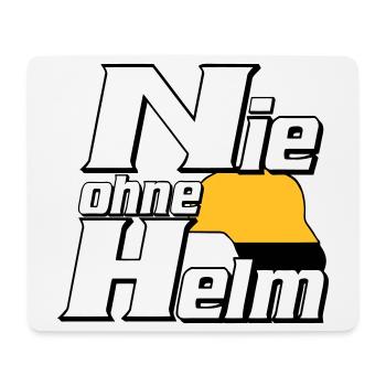 Freiwillige Feuerwehr , Shirt , Nie ohne Helm (25) - Mousepad (Querformat) - Weiß - Vorne