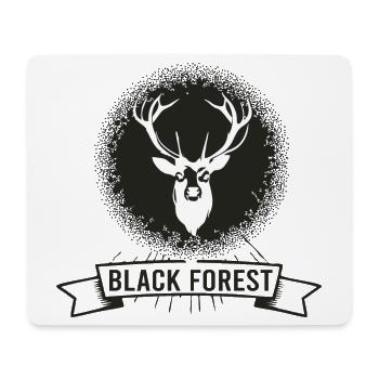 Dunkler Wald Hirsch Motiv - Mousepad (Querformat) - Weiß - Vorne
