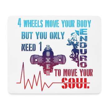 Boxer Motor Motorrad bewegt Seele Motorradfahrer - Mousepad (Querformat) - Weiß - Vorne