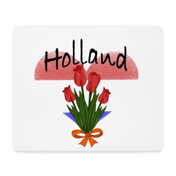 Cœur de tulipe de Hollande - Tapis de souris (format paysage) - blanc - Devant