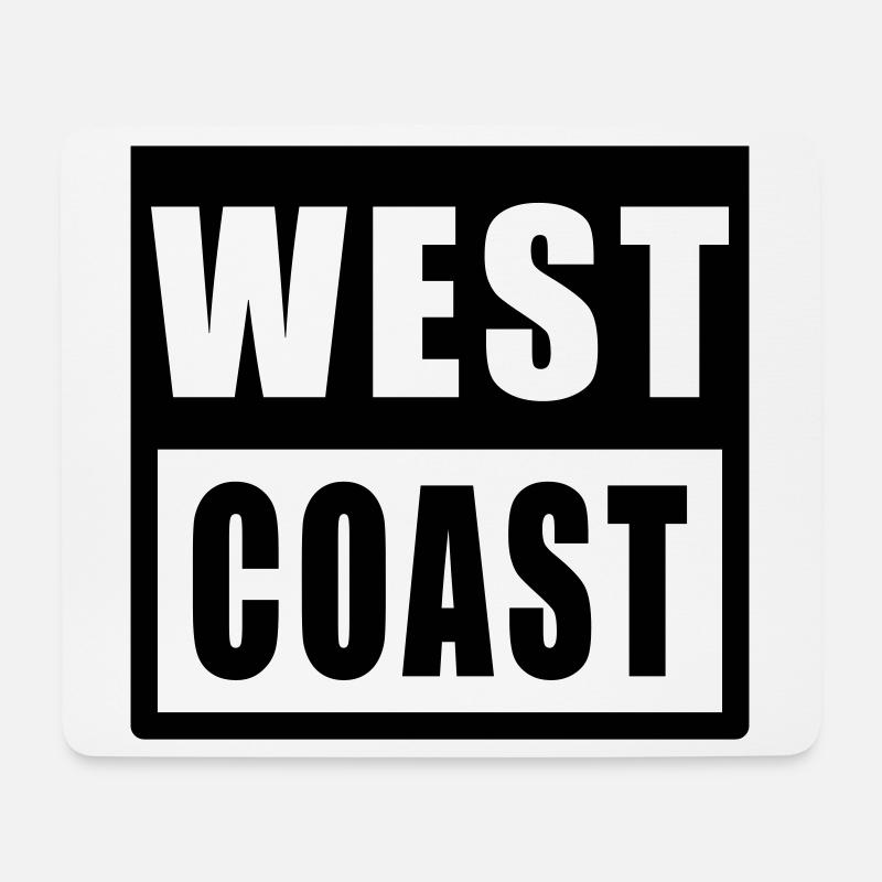 West Coast Design Hip Hop - Tapis de souris (format paysage) - blanc