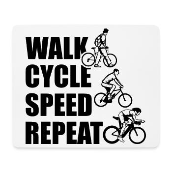 Répétition de la vitesse du cycle de marche - Tapis de souris (format paysage) - blanc - Devant