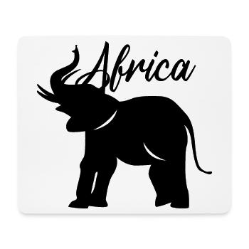 Africa Elefant Symbol Logo icon Rüssel Tiere - Mousepad (Querformat) - Weiß - Vorne