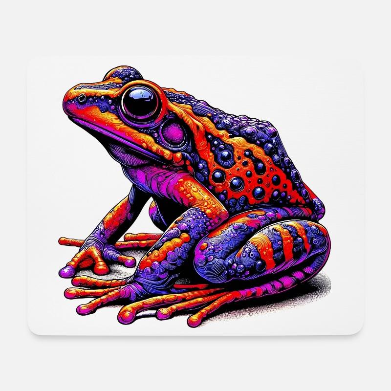 Frosch - Mousepad (Querformat) - Weiß
