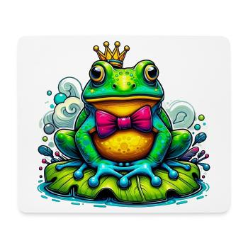 Frog with the King's Crown - Mouse Pad (horizontal) - white - Front