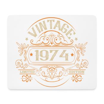 Millésime 1974 Anniversaire Royal avec ornements - Tapis de souris (format paysage) - blanc - Devant