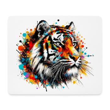 Tigre - Tapis de souris (format paysage) - blanc - Devant