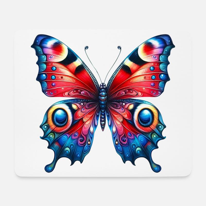 Schmetterling - Mousepad (Querformat) - Weiß
