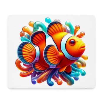 Poisson-clown - Tapis de souris (format paysage) - blanc - Devant