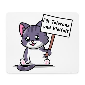 Kittehs für Toleranz und Vielfalt - Mousepad (Querformat) - Weiß - Vorne