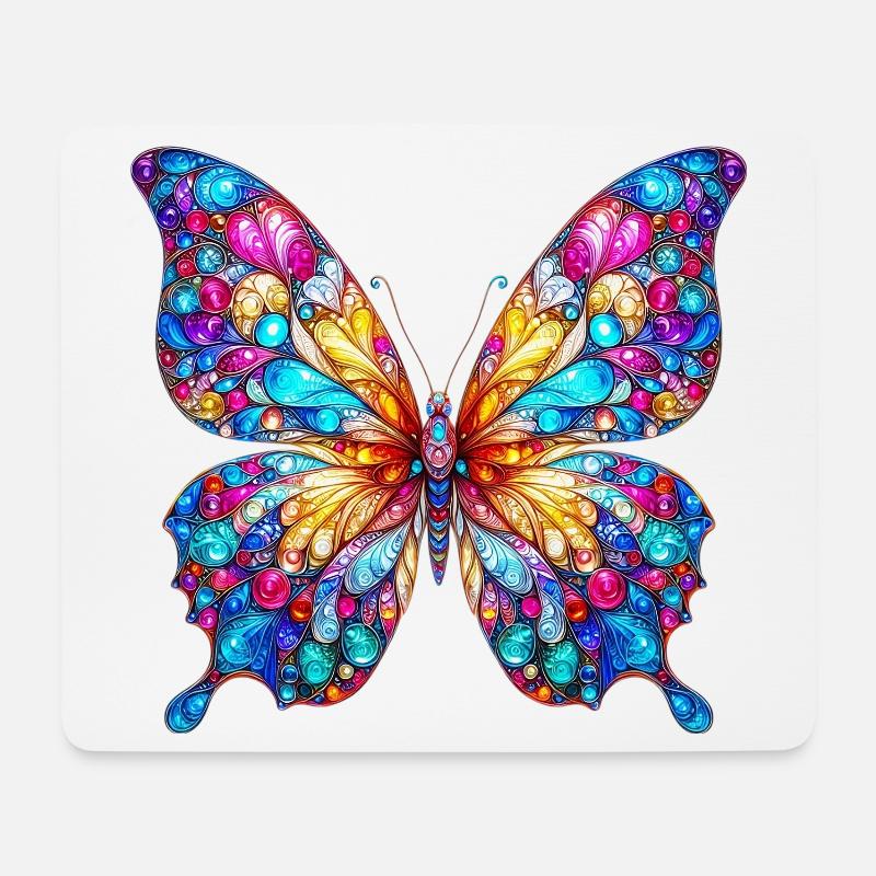 Schmetterling - Mousepad (Querformat) - Weiß