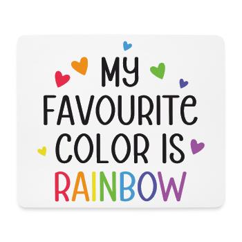 LGBT Pride Month - Meine Lieblingsfarbe ist Regenbogen - Mousepad (Querformat) - Weiß - Vorne