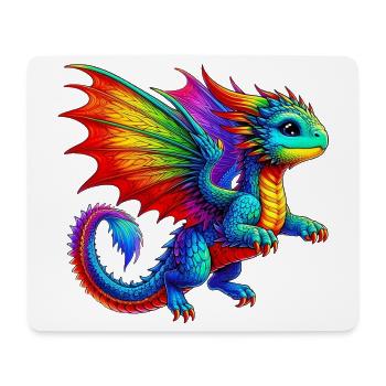 Drache - Mousepad (Querformat) - Weiß - Vorne