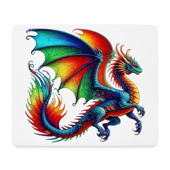 Drache - Mousepad (Querformat) - Weiß - Vorne