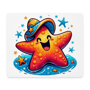 Seestern - Mousepad (Querformat) - Weiß - Vorne
