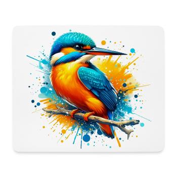 Martin-pêcheur - Tapis de souris (format paysage) - blanc - Devant