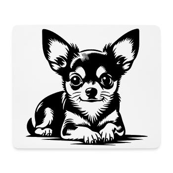 Chihuahua - Tapis de souris (format paysage) - blanc - Devant