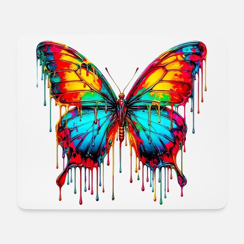 Schmetterling - Mousepad (Querformat) - Weiß