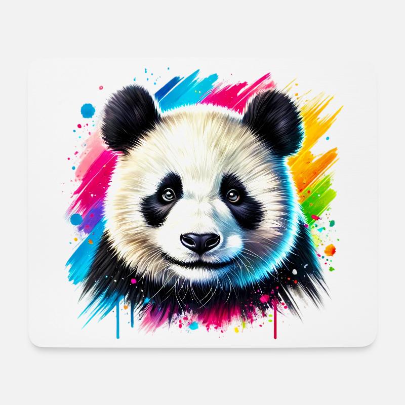 Panda - Mousepad (Querformat) - Weiß
