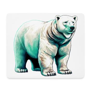 White polar bear - Mouse Pad (horizontal) - white - Front
