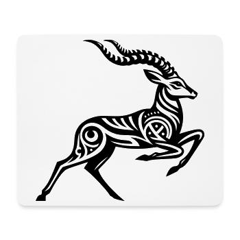 Impala tribal - Tapis de souris (format paysage) - blanc - Devant