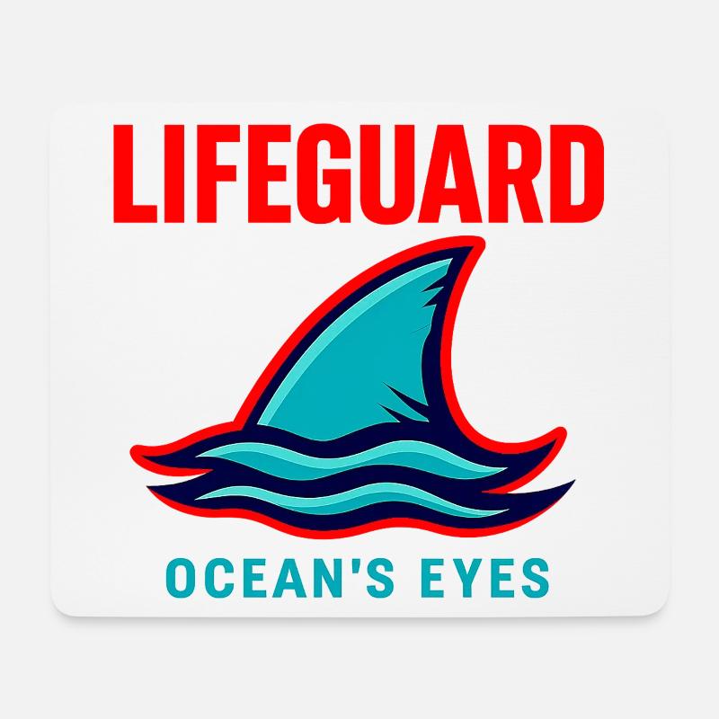 Rettungsschwimmer-Hemd Ocean Eyes - Mousepad (Querformat) - Weiß