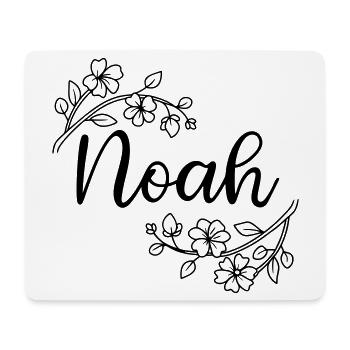 Noah | Name of Name | Vectorgraphic ! - Mouse Pad (horizontal) - white - Front