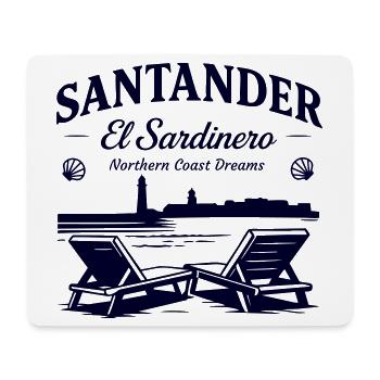 Santander El Sardinero Strand - Traum an der Nordküste - Mousepad (Querformat) - Weiß - Vorne