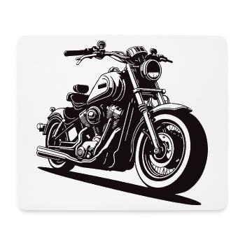 Style motard rétro - Tapis de souris (format paysage) - blanc - Devant
